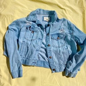 cropped jean jacket